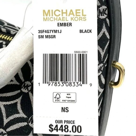 MICHAEL KORS Ember Small Logo Jacquard Messenger Bag NWT - Picture 4 of 6